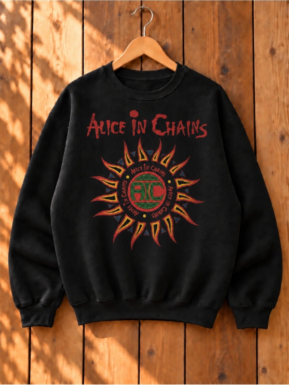 Alice in Chains Sun Logo Graphic Sweatshirt Black Unisex